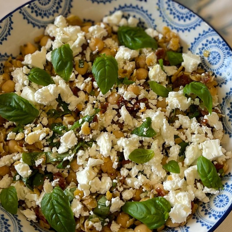 Chickpea & Lentil Caprese Style&nbsp;Salad