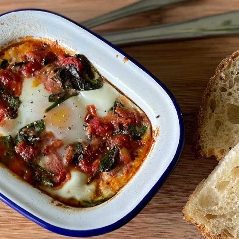 Baked Egg in Tomato &&nbsp;Spinach