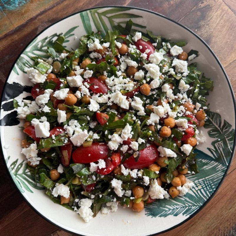 Purple Kale and Chickpea&nbsp;Salad